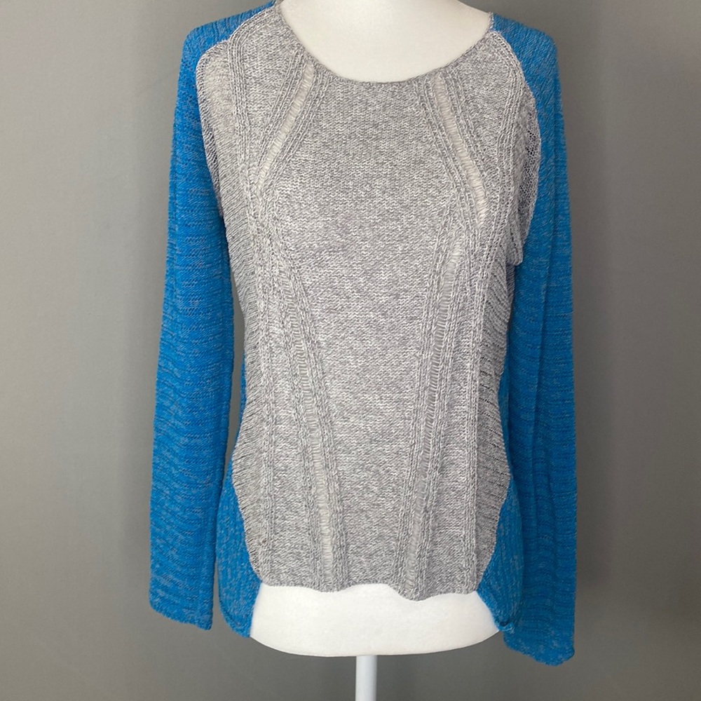 Helmet Lang grey and blue sweater
